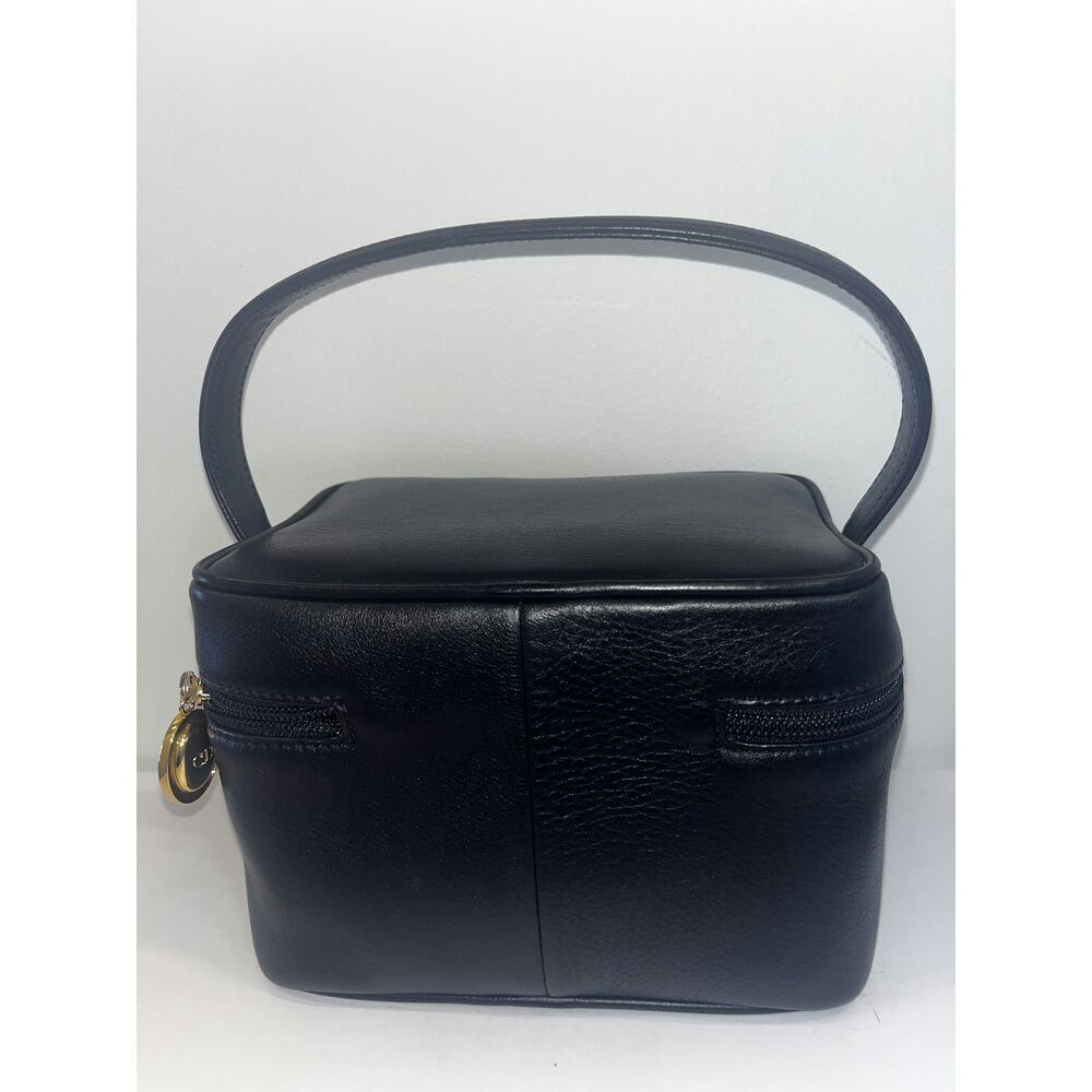 Christian Dior Vintage Black Leather Vanity Case - Picture 2 of 5